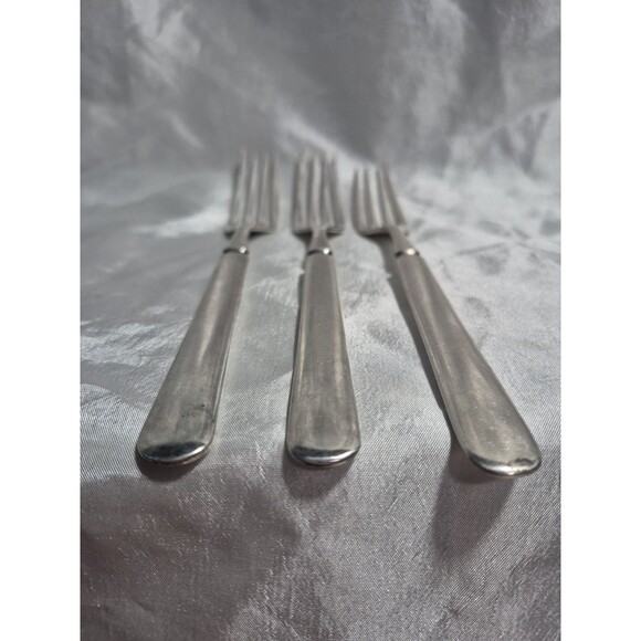 Vintage RUDISILL BROS. 12 DWT., Silverplate Set OF 3 Forks RARE - Picture 2 of 11